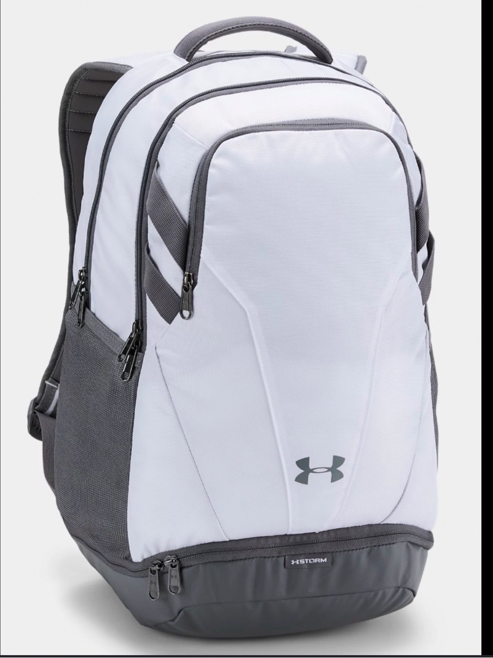 Under Armour White and Gray Unisex Backpack. Hustle 3.0